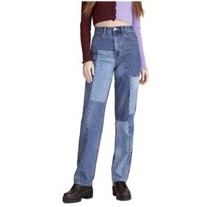 PACSUN Patchwork 90’s Boyfriend High Rise Jeans Size 23 Inseam 32.